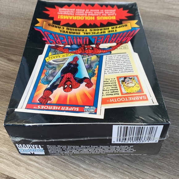 Marvel Universe Official Marvel Super Heroes Trading Cards sealed box 1990 Impel - Picture 7 of 10